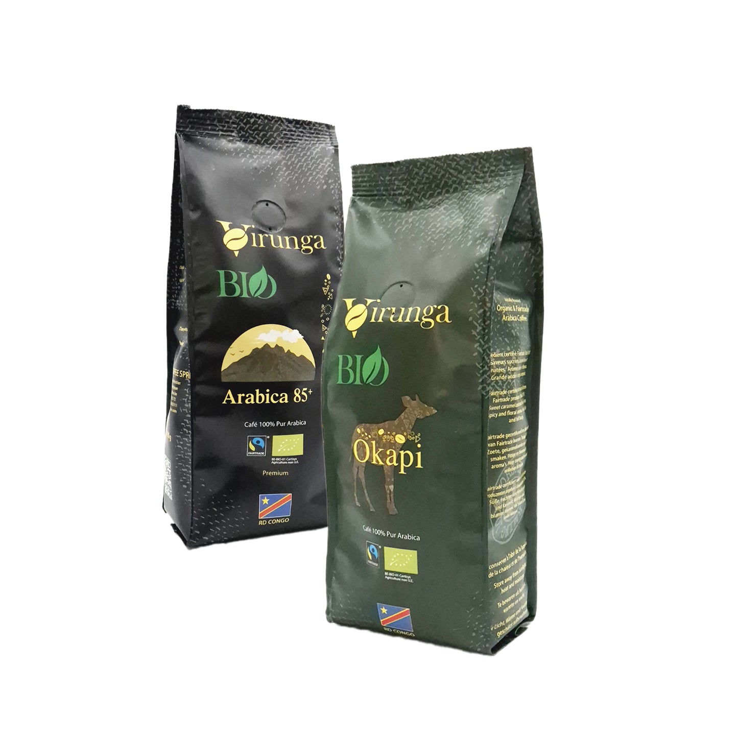 Pack Café Virunga Ladha (Moulu/Grains) 2 x 250 g